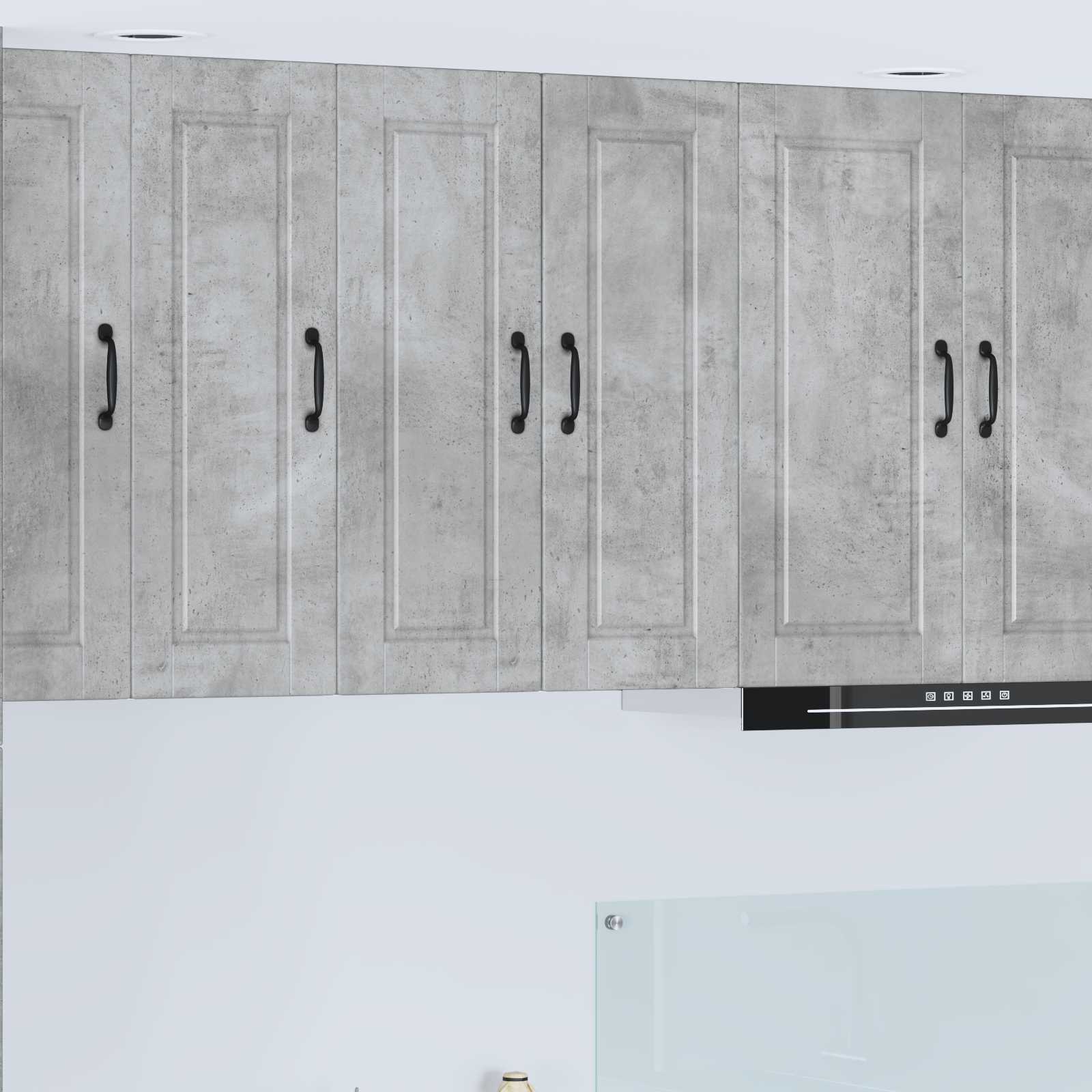 Vægskab PORTO 2 pcs Beton Grå 30 x 31 x 80 cm Konstrueret træ