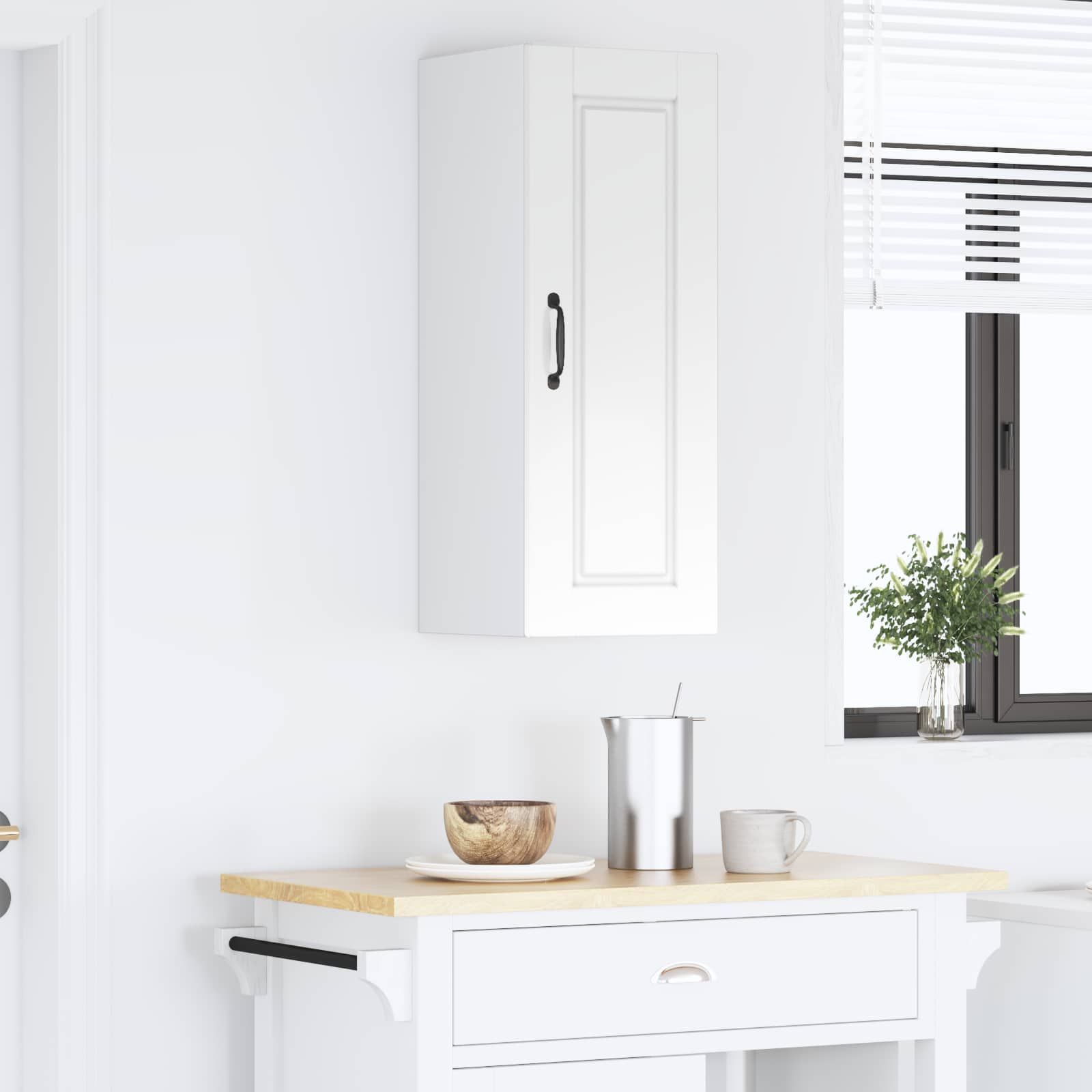 Vægskab PORTO Høj gloss hvid 30 x 31 x 80 cm Konstrueret træ