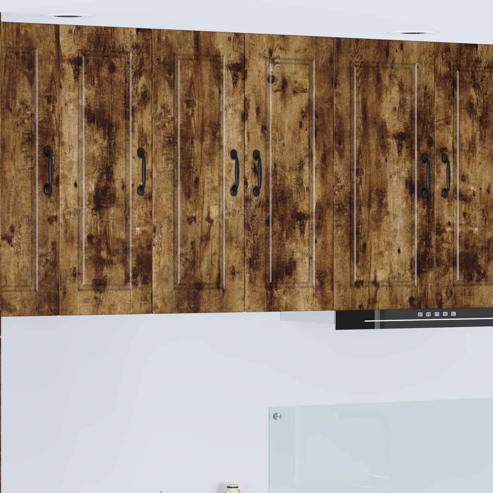 Vægskab PORTO 2 pcs Røget eg 30 x 31 x 80 cm Konstrueret træ
