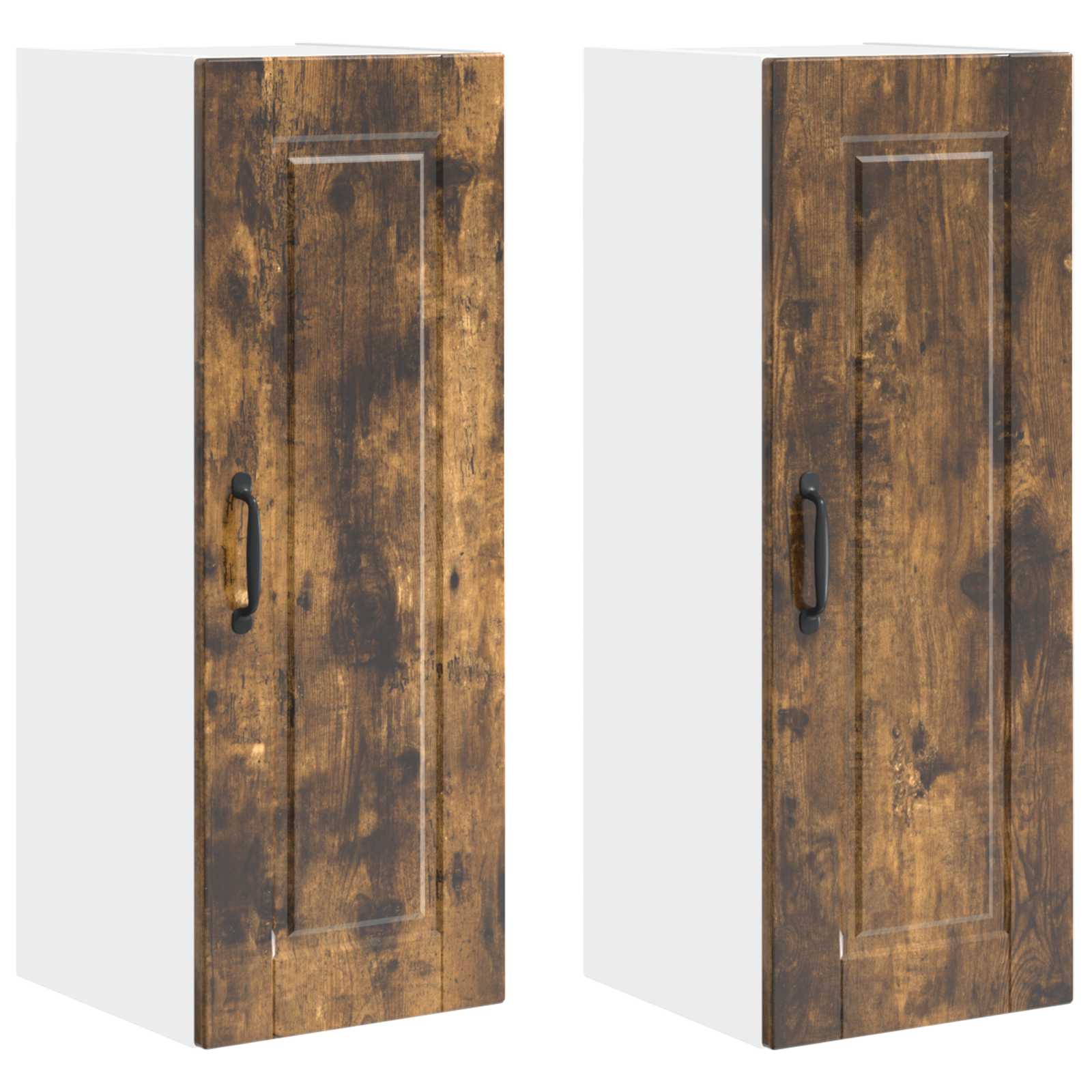 Vægskab PORTO 2 pcs Røget eg 30 x 31 x 80 cm Konstrueret træ