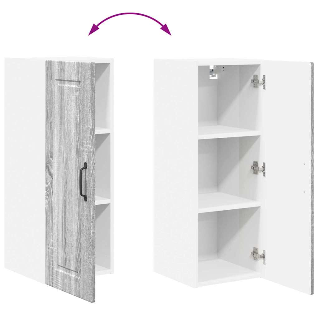 Vægskab til køkken Grå Sonoma 30 x 31 x 80 cm Konstrueret træ