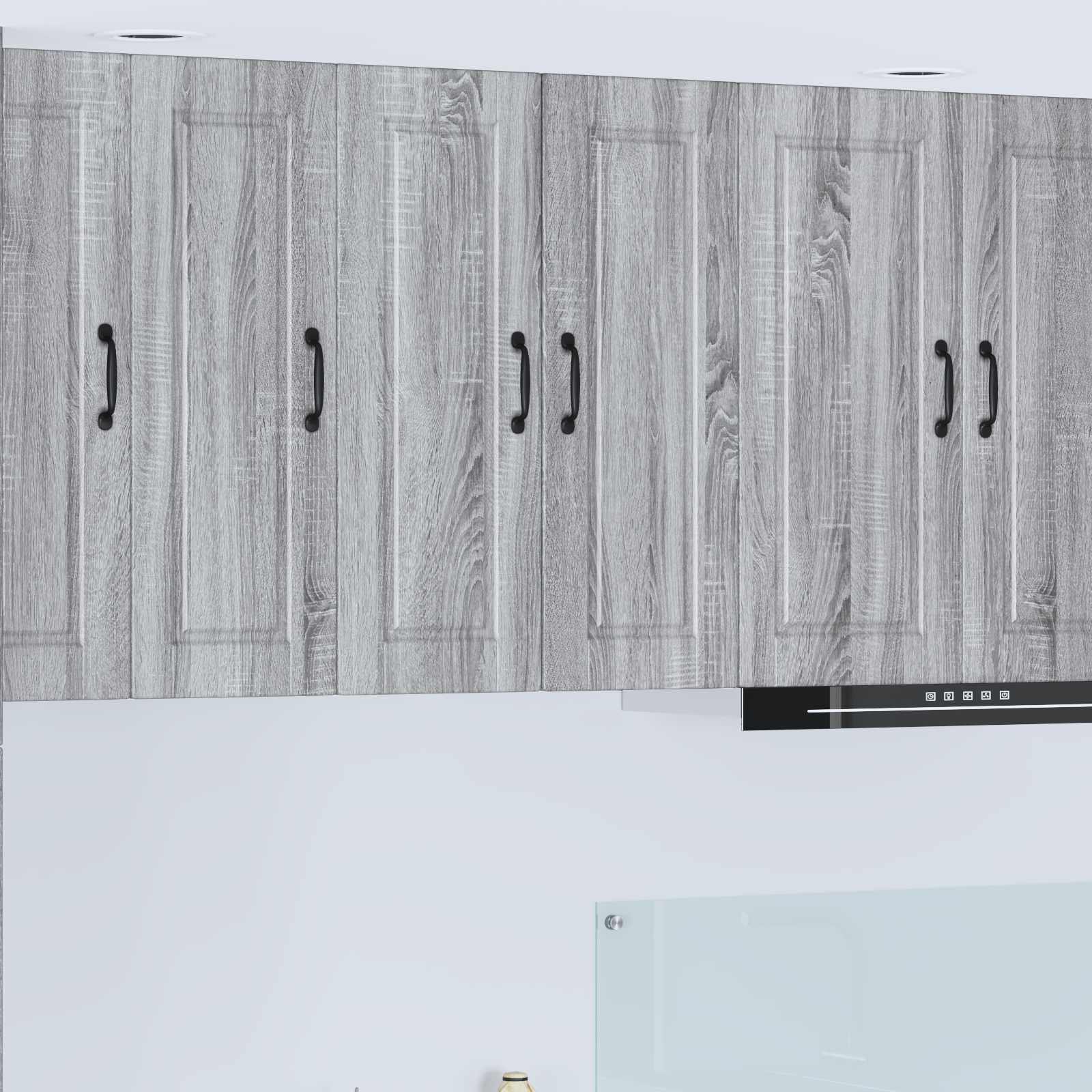 Vægskab PORTO 2 pcs Grå Sonoma 30 x 31 x 80 cm Konstrueret træ