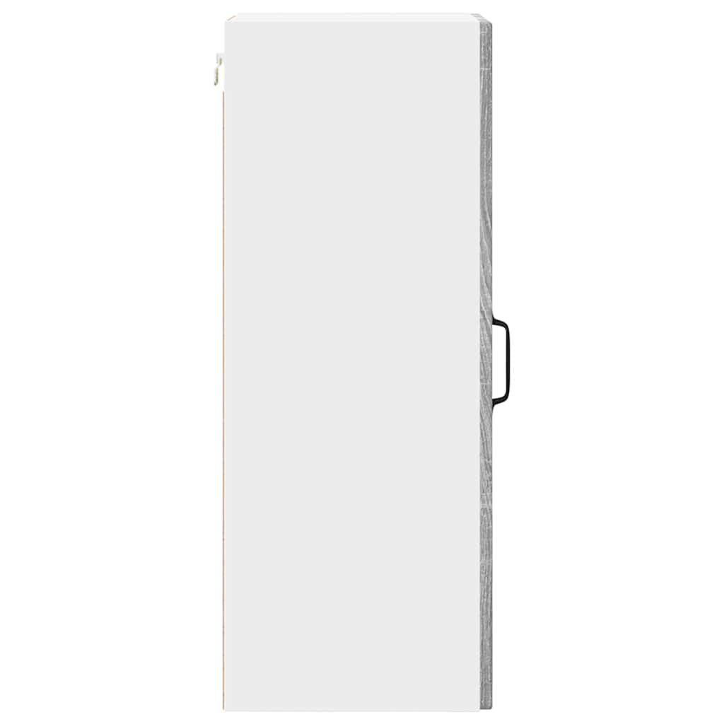 Vægskab til køkken med hylde 2 pcs Grå Sonoma 30 x 31 x 80 cm