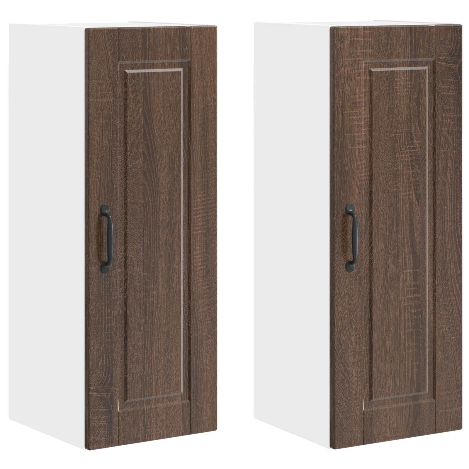 Vægskab PORTO 2 pcs Brun eg 30 x 31 x 80 cm Konstrueret træ