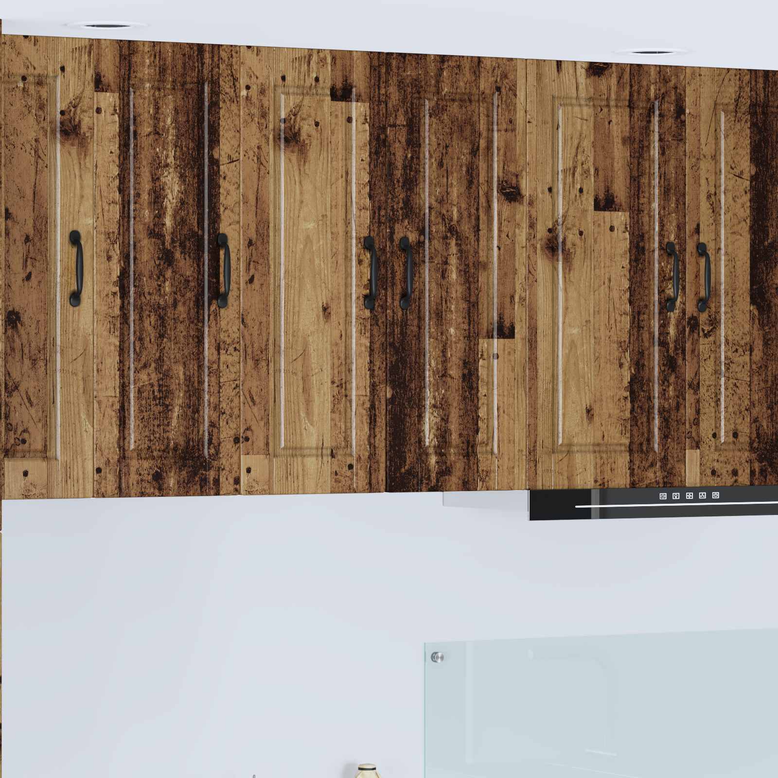 Vægskab PORTO 2 pcs Gammelt træ 30 x 31 x 80 cm Konstrueret træ