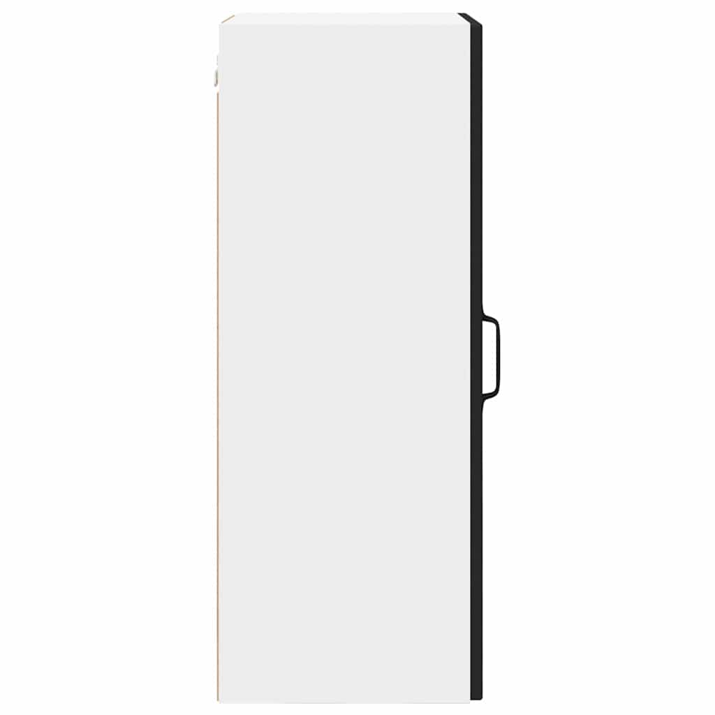 Vægskab til køkken med dør Sort 40 x 31 x 80 cm Konstrueret træ