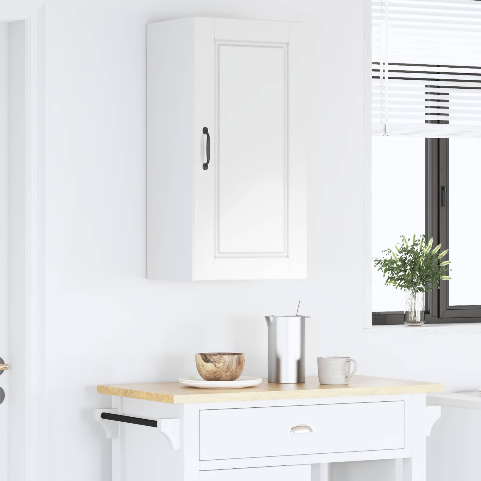 Vægskab PORTO Høj gloss hvid 40 x 31 x 80 cm Konstrueret træ