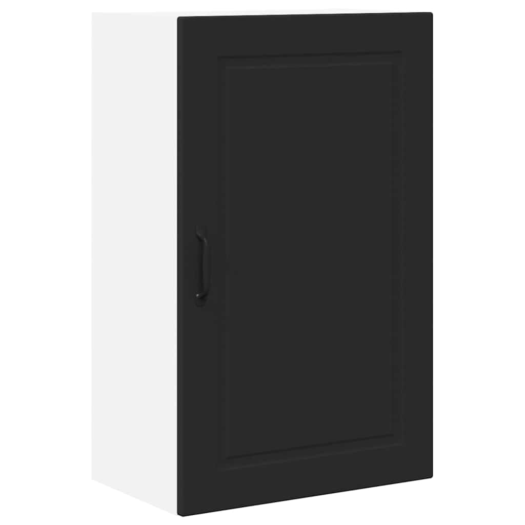 Vægskab til køkken med dør Sort 50 x 31 x 80 cm Konstrueret træ