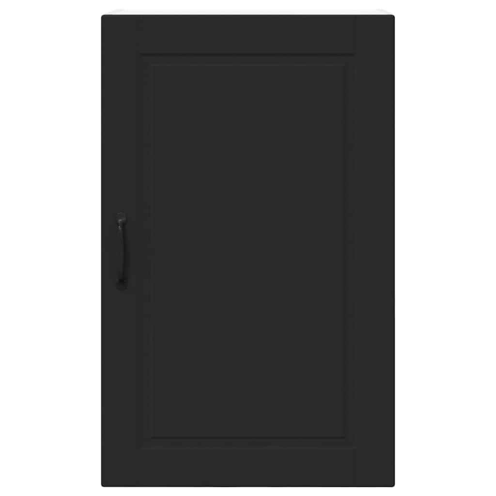 Vægskab til køkken med dør Sort 50 x 31 x 80 cm Konstrueret træ