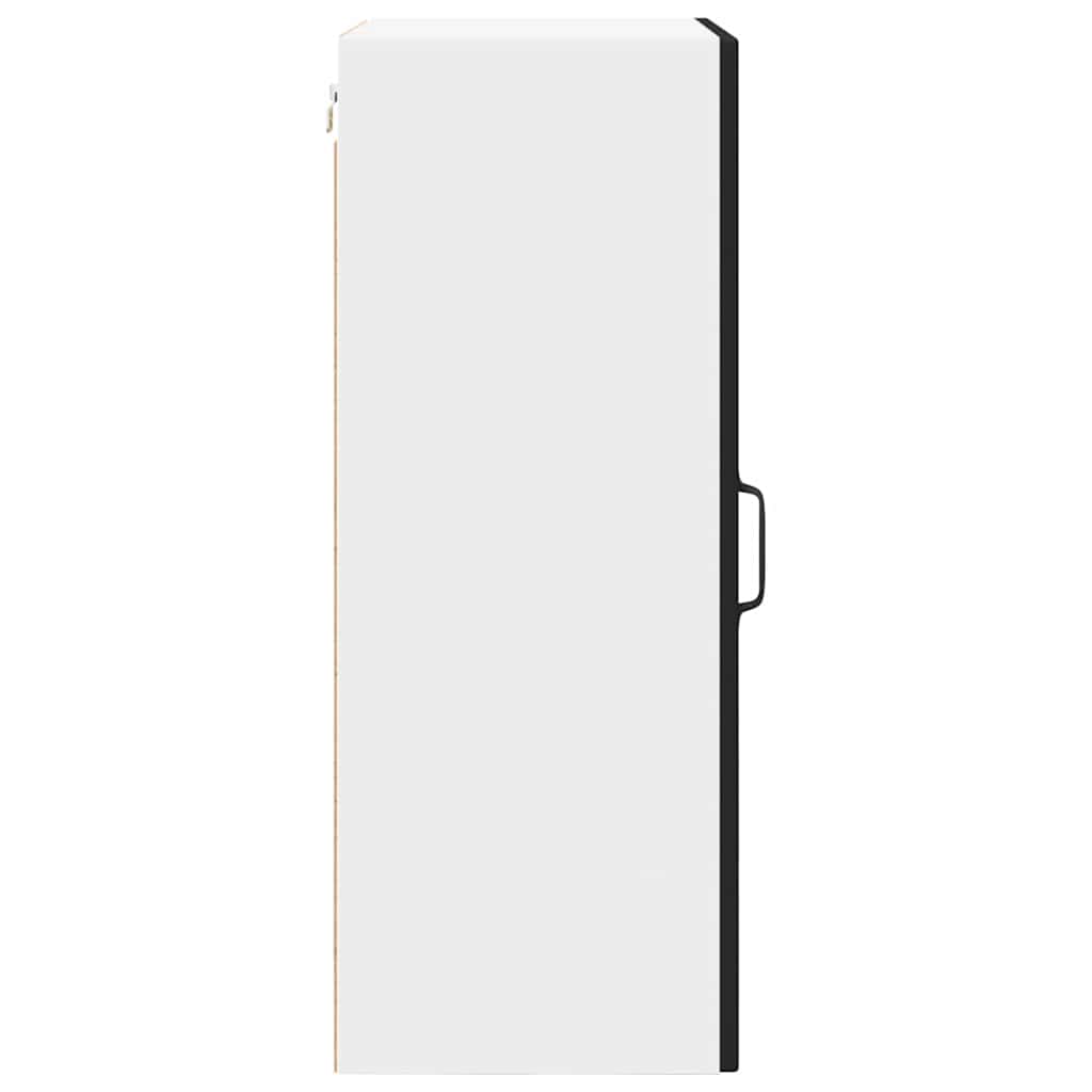 Vægskab til køkken med dør Sort 50 x 31 x 80 cm Konstrueret træ