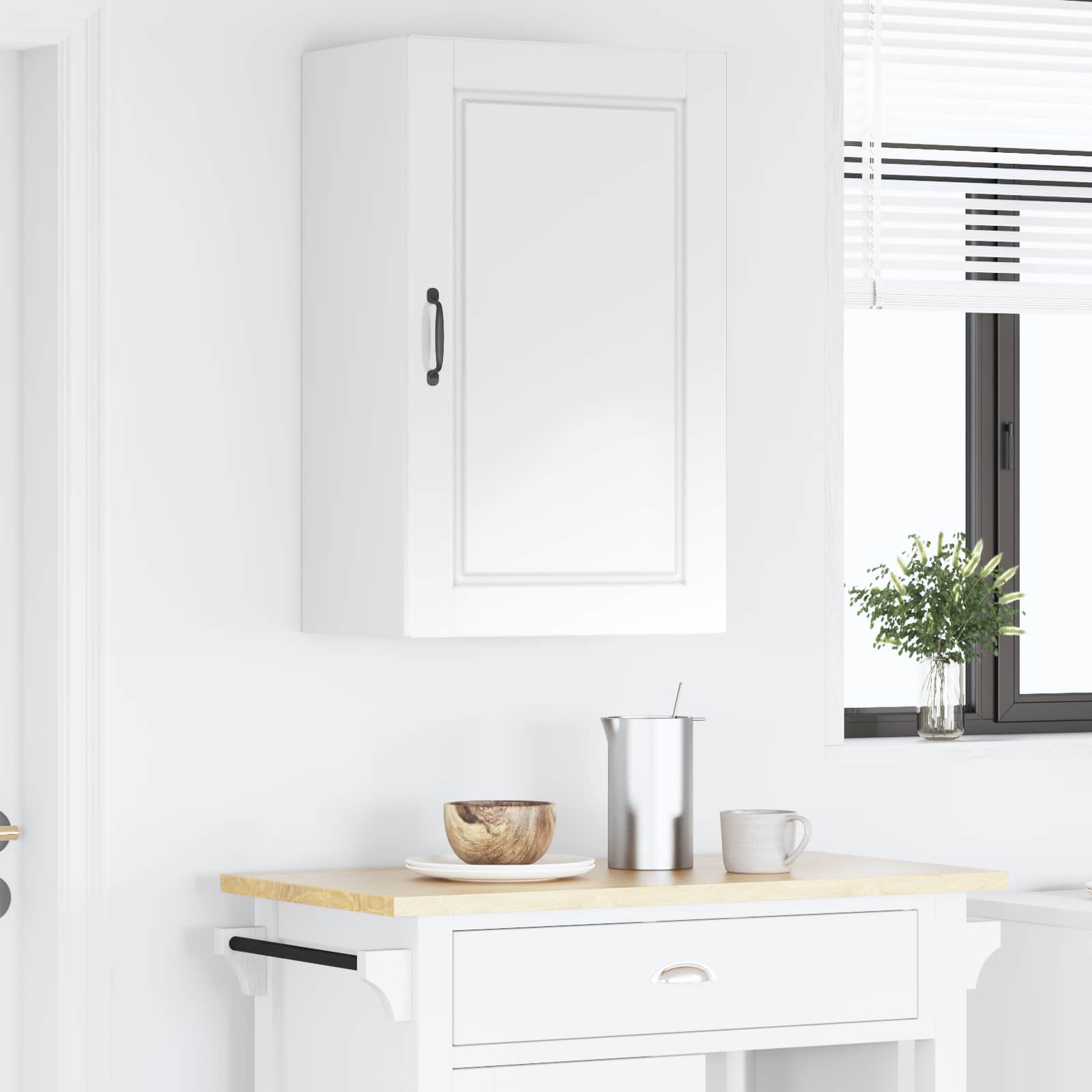 Vægskab PORTO Høj gloss hvid 50 x 31 x 80 cm Konstrueret træ