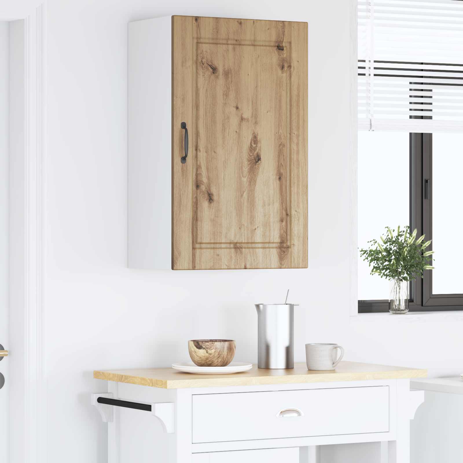 Vægskab PORTO Artisan Egetræ 50 x 31 x 80 cm Konstrueret træ