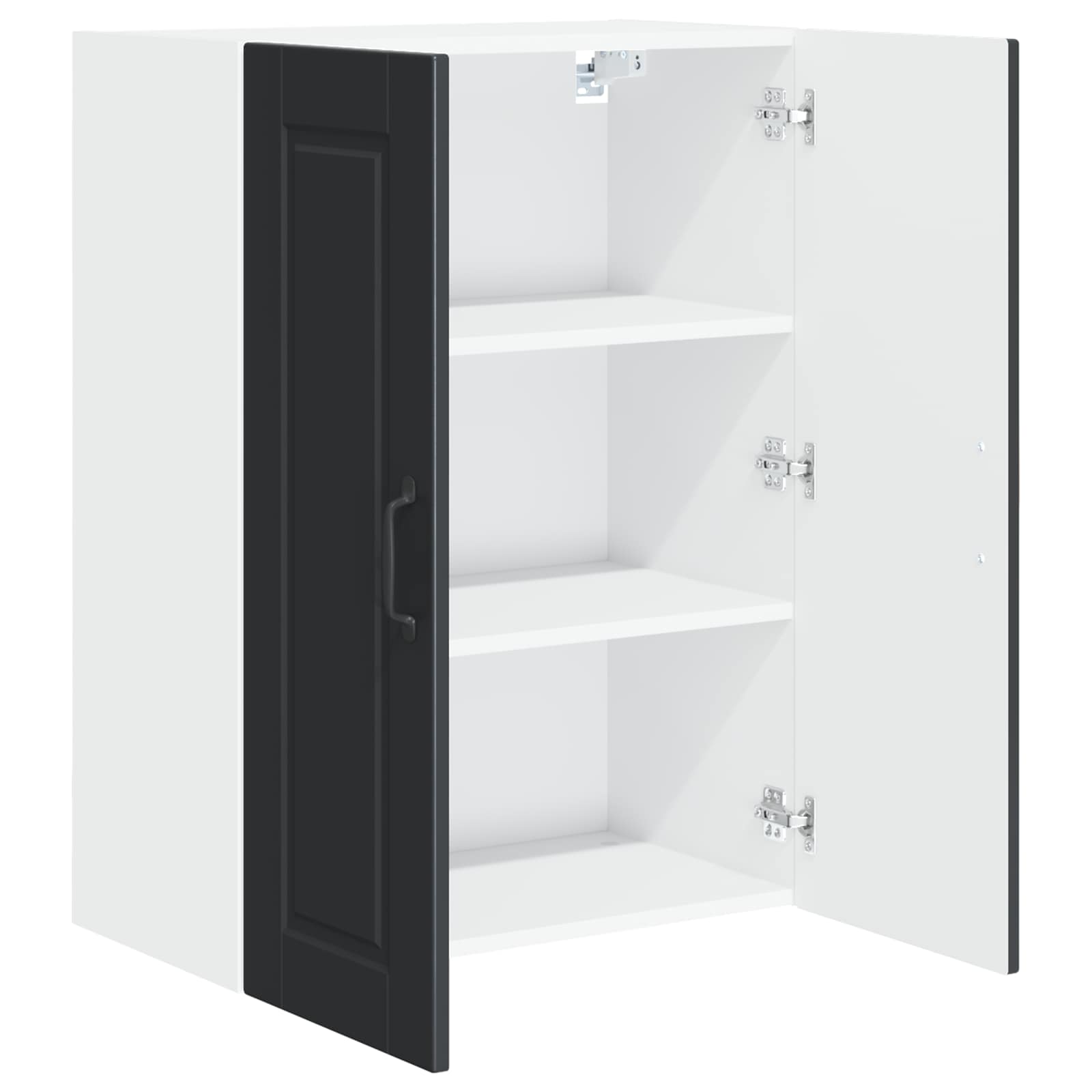 Køkkenskab med hylde Sort 60 x 31 x 80 cm Konstrueret træ