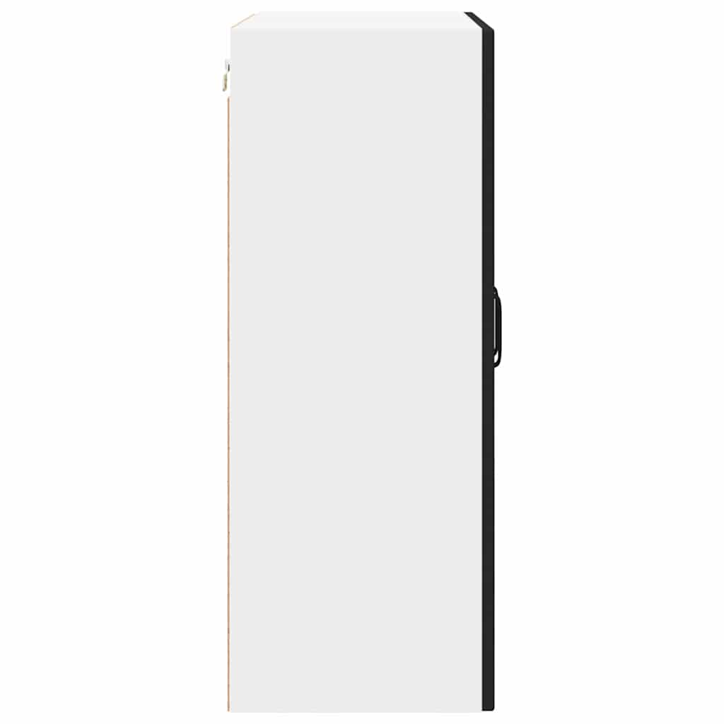 Vægskab til køkken med dør Sort 60 x 31 x 80 cm Konstrueret træ