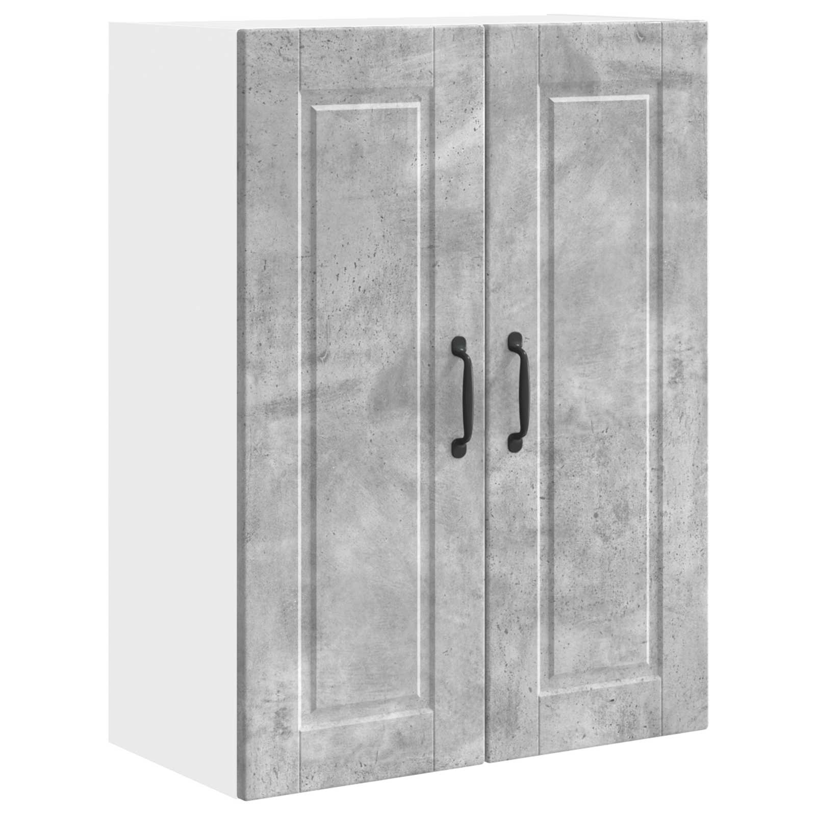 Køkkenskab med hylde Beton Grå 60 x 31 x 80 cm Konstrueret træ