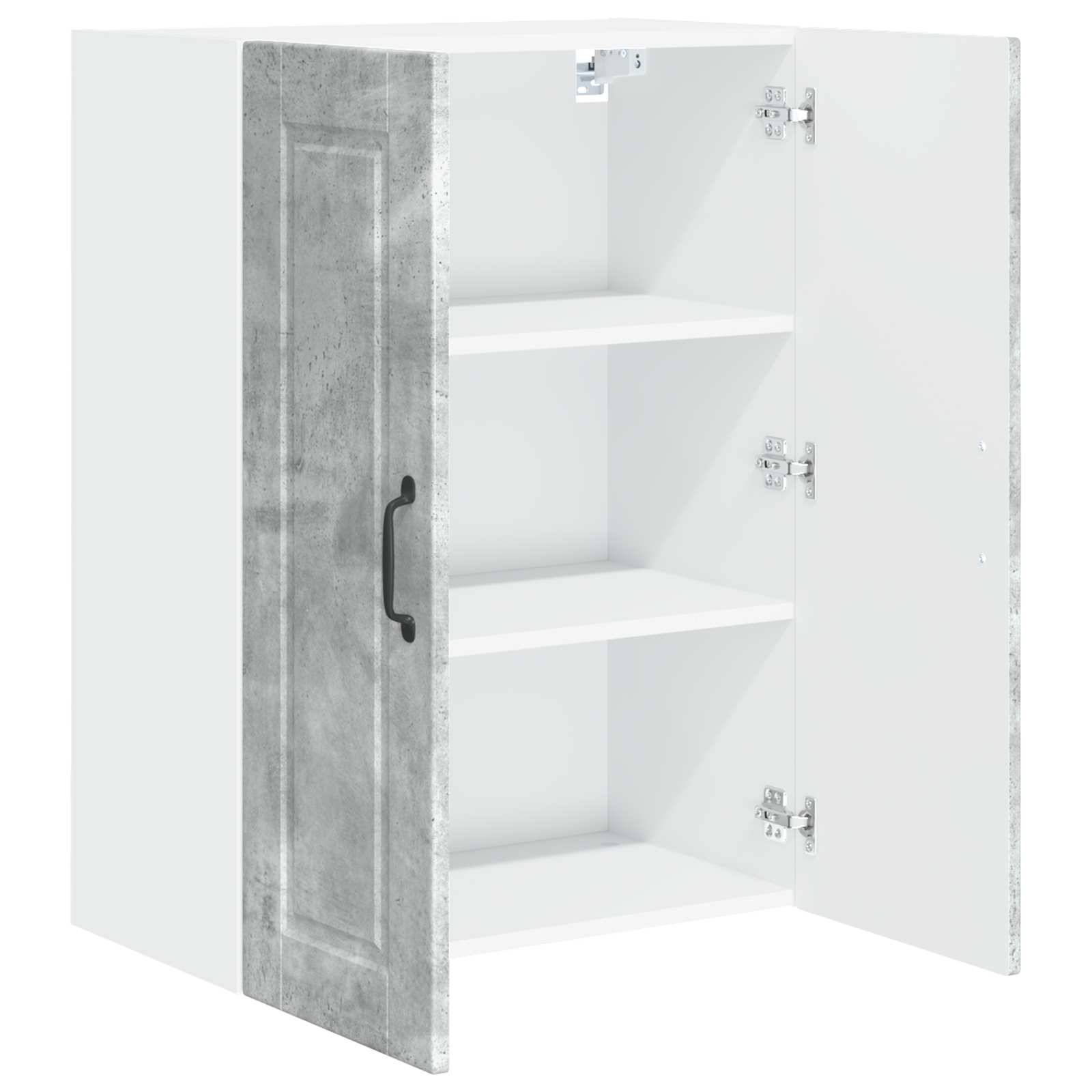 Køkkenskab med hylde Beton Grå 60 x 31 x 80 cm Konstrueret træ