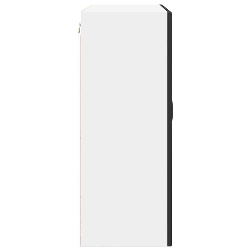 Vægskab til køkken med dør Sort 80 x 31 x 80 cm Konstrueret træ