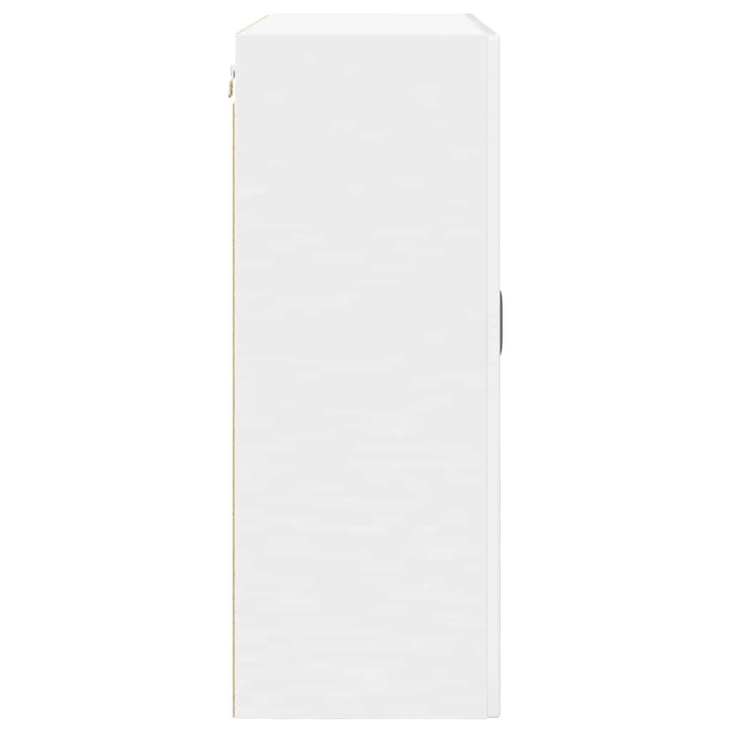 Vægskab til køkken med hylde Høj gloss hvid 80 x 31 x 80 cm