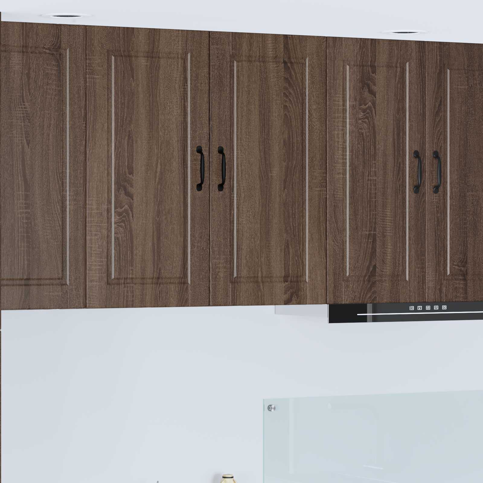 Køkkenskab med hylde Brun eg 80 x 31 x 80 cm Konstrueret træ