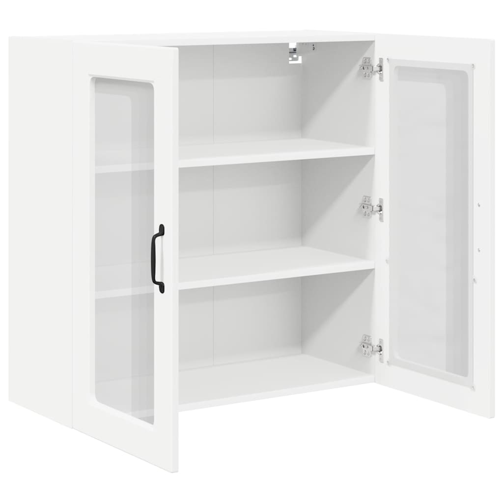 Vægskab til køkken med dør Hvid 80 x 31 x 80 cm Konstrueret træ