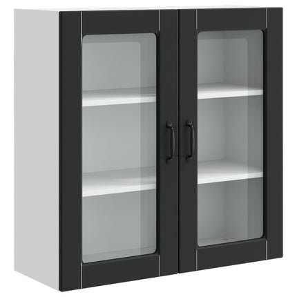 Væglågskab PORTO Sort 80 x 31 x 80 cm Konstrueret træ