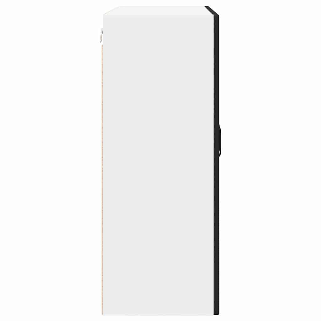 Vægskab til køkken med dør Sort 80 x 31 x 80 cm Konstrueret træ