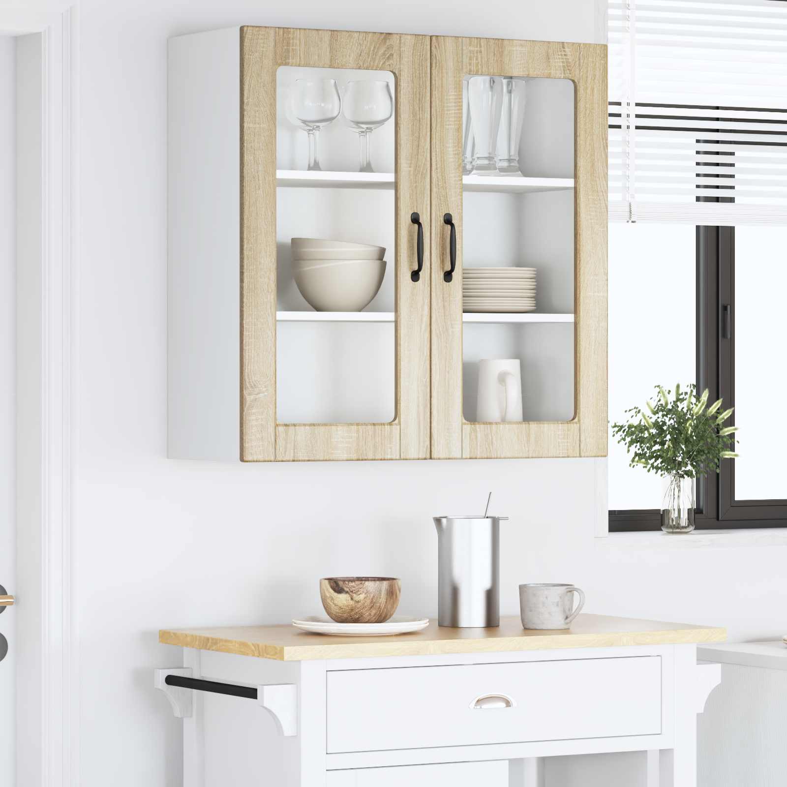 Køkkenskab med hylde Sonoma eg 80 x 31 x 80 cm Konstrueret træ