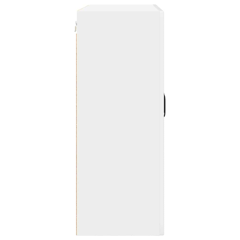 Vægskab til køkken med hylde Høj gloss hvid 80 x 31 x 80 cm