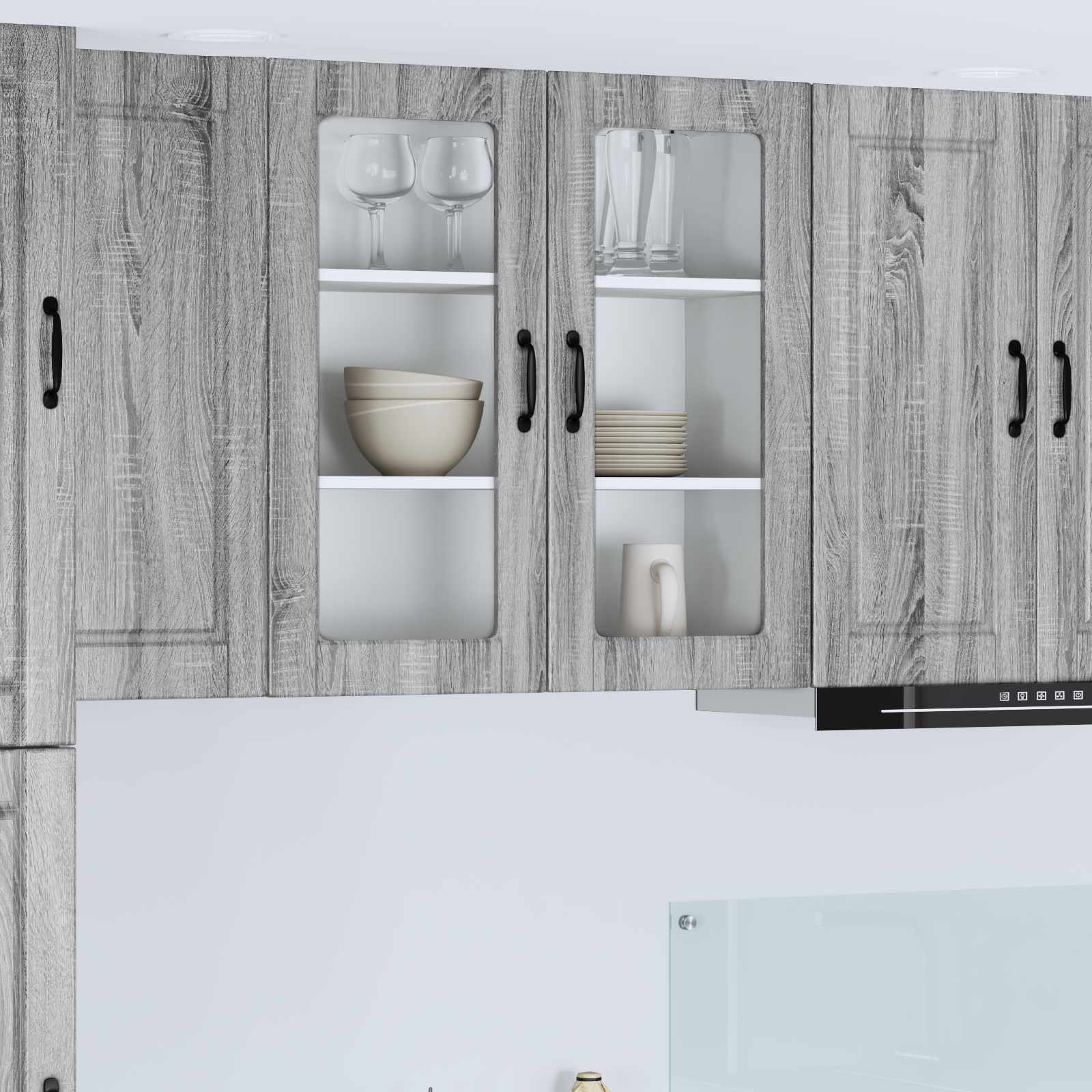 Køkkenskab med hylde Grå Sonoma 80 x 31 x 80 cm Konstrueret træ