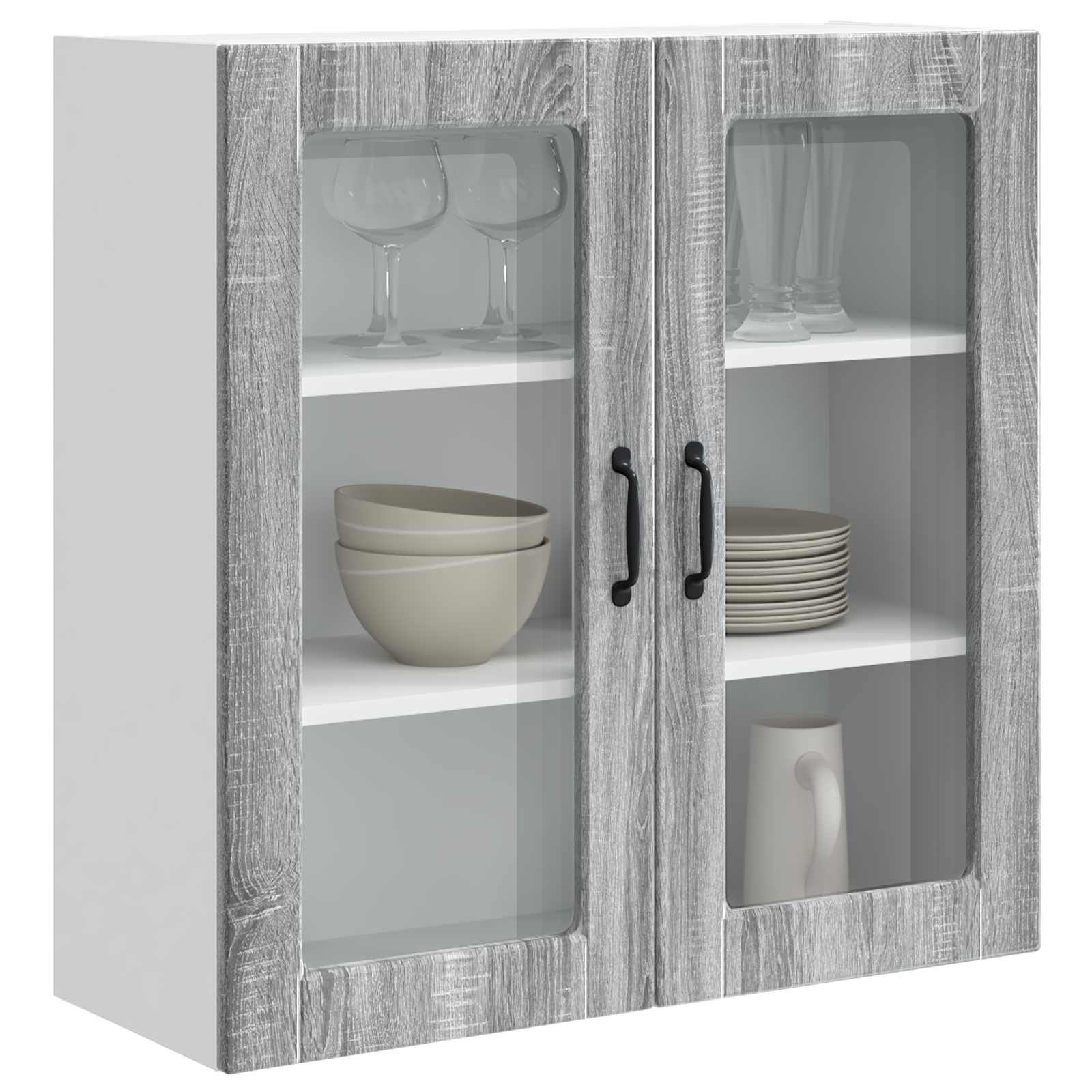 Køkkenskab med hylde Grå Sonoma 80 x 31 x 80 cm Konstrueret træ