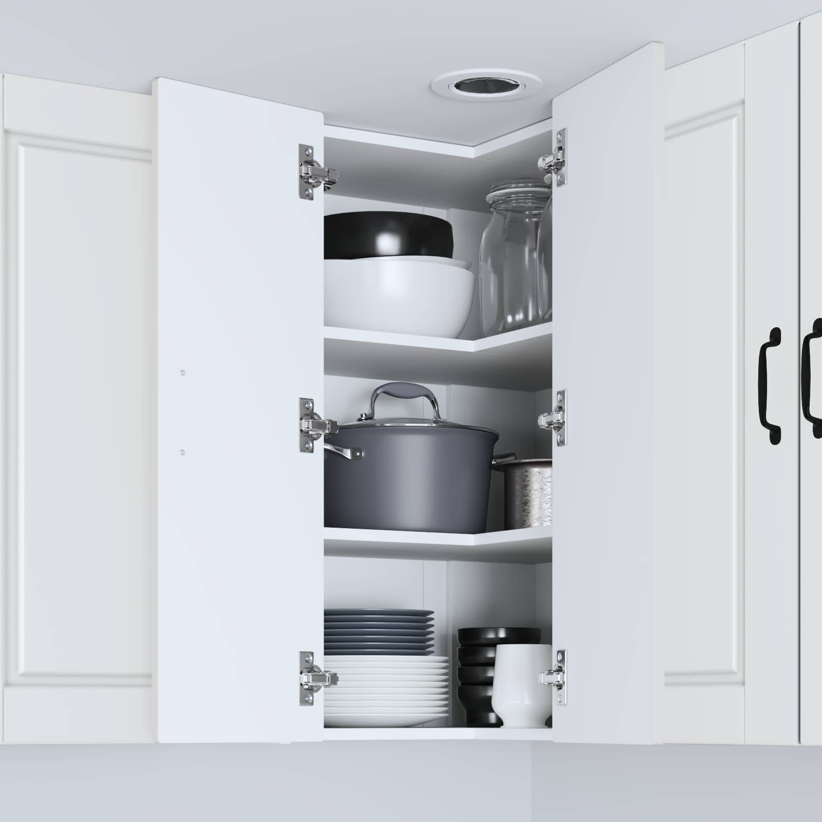 Køkkenskab med hylde Hvid 57 x 57 x 80 cm Konstrueret træ