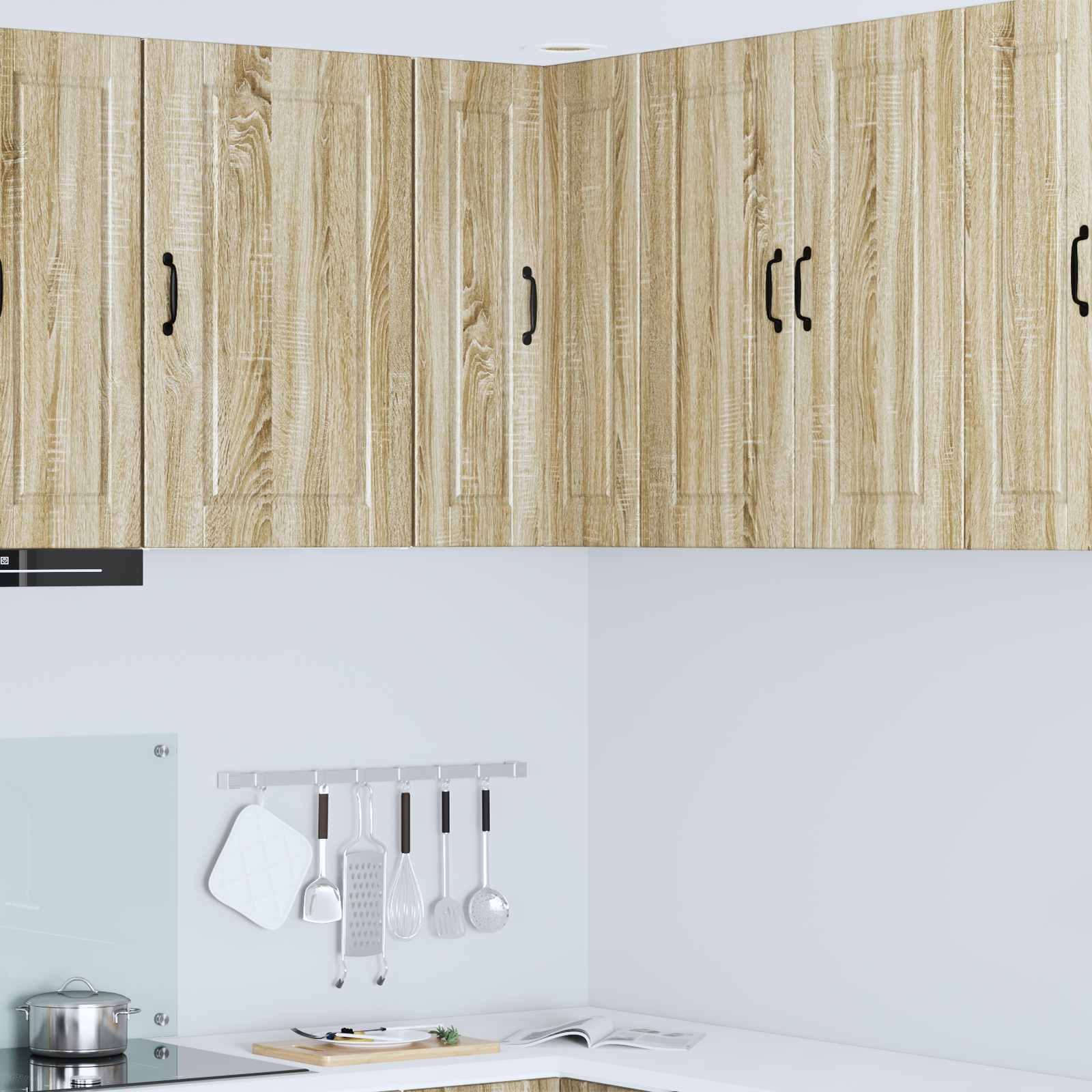 Køkkenskab med hylde Sonoma eg 57 x 57 x 80 cm Konstrueret træ