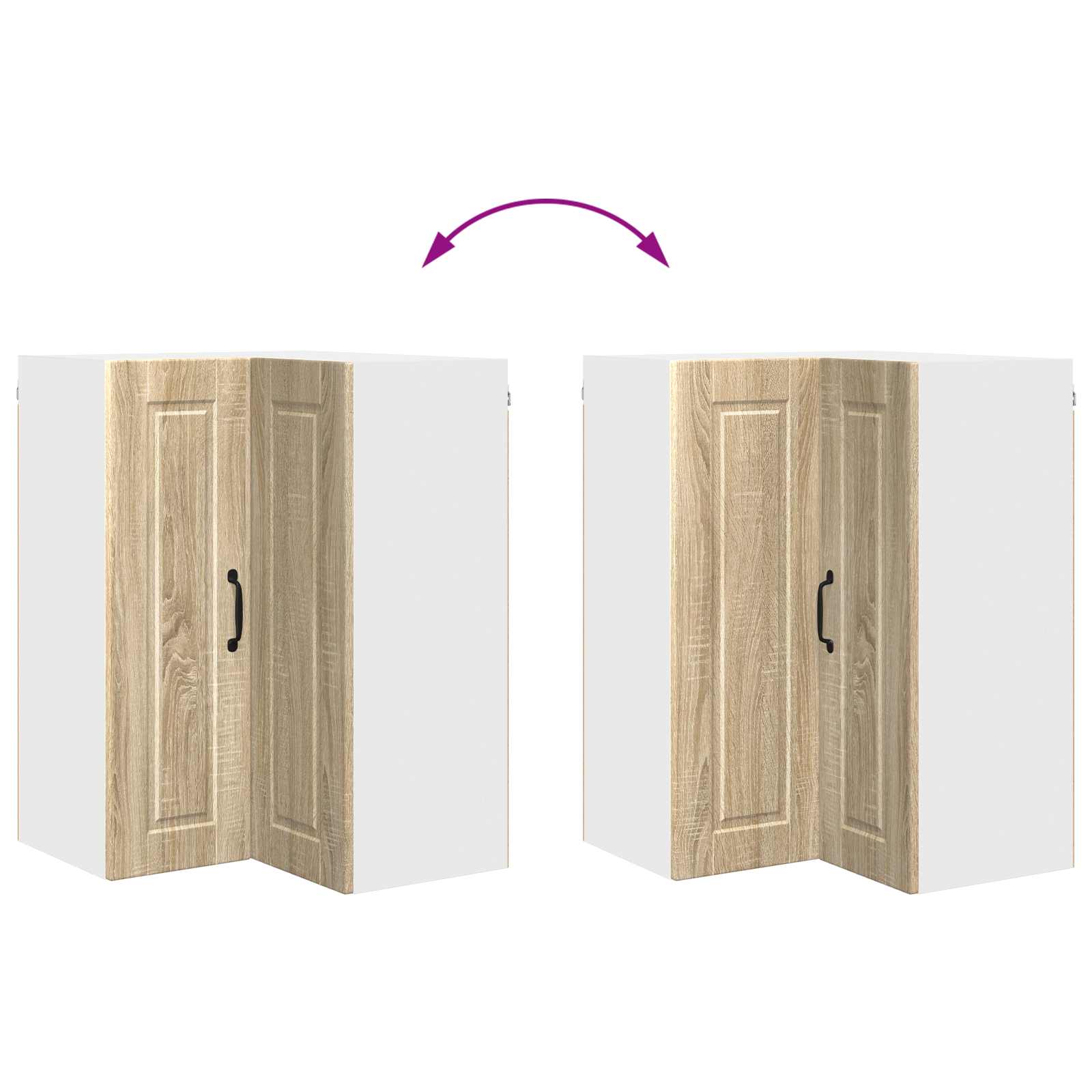 Køkkenskab med hylde Sonoma eg 57 x 57 x 80 cm Konstrueret træ