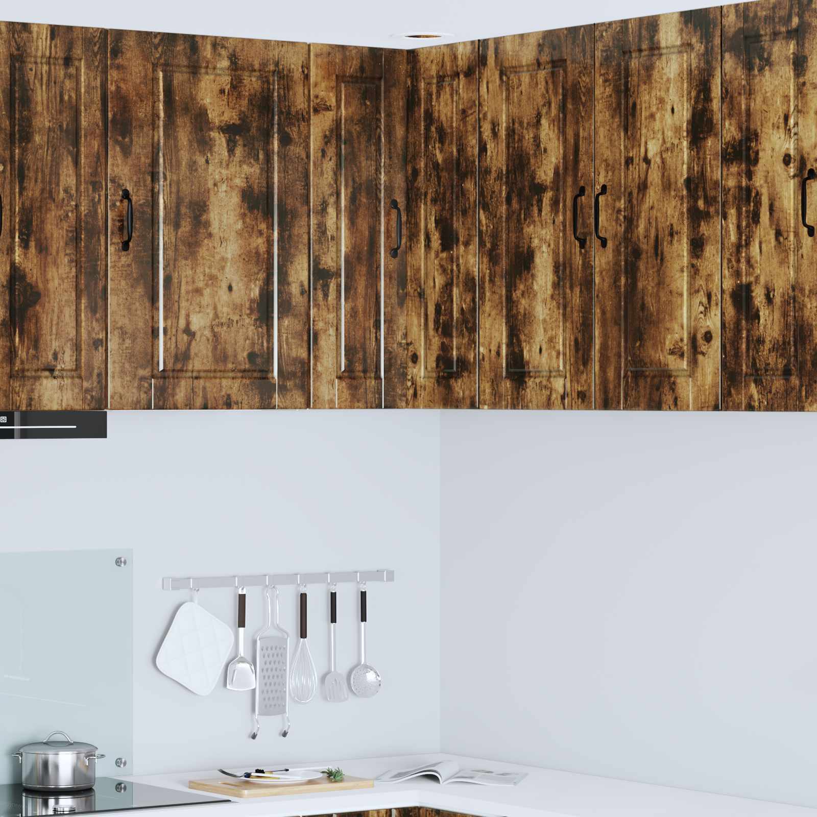 Køkkenskab med hylde Røget eg 57 x 57 x 80 cm Konstrueret træ