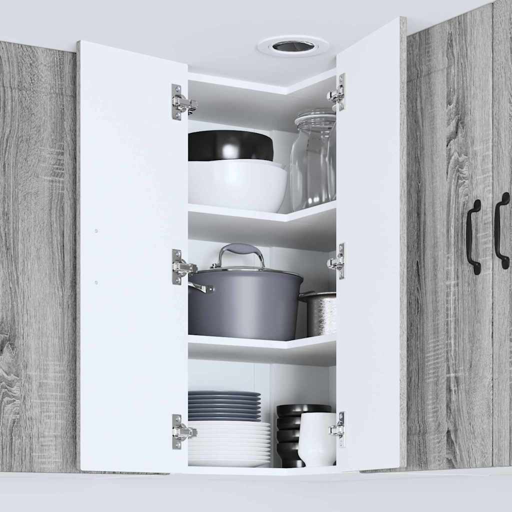 Vægskab til køkken Grå Sonoma 57 x 57 x 80 cm Konstrueret træ