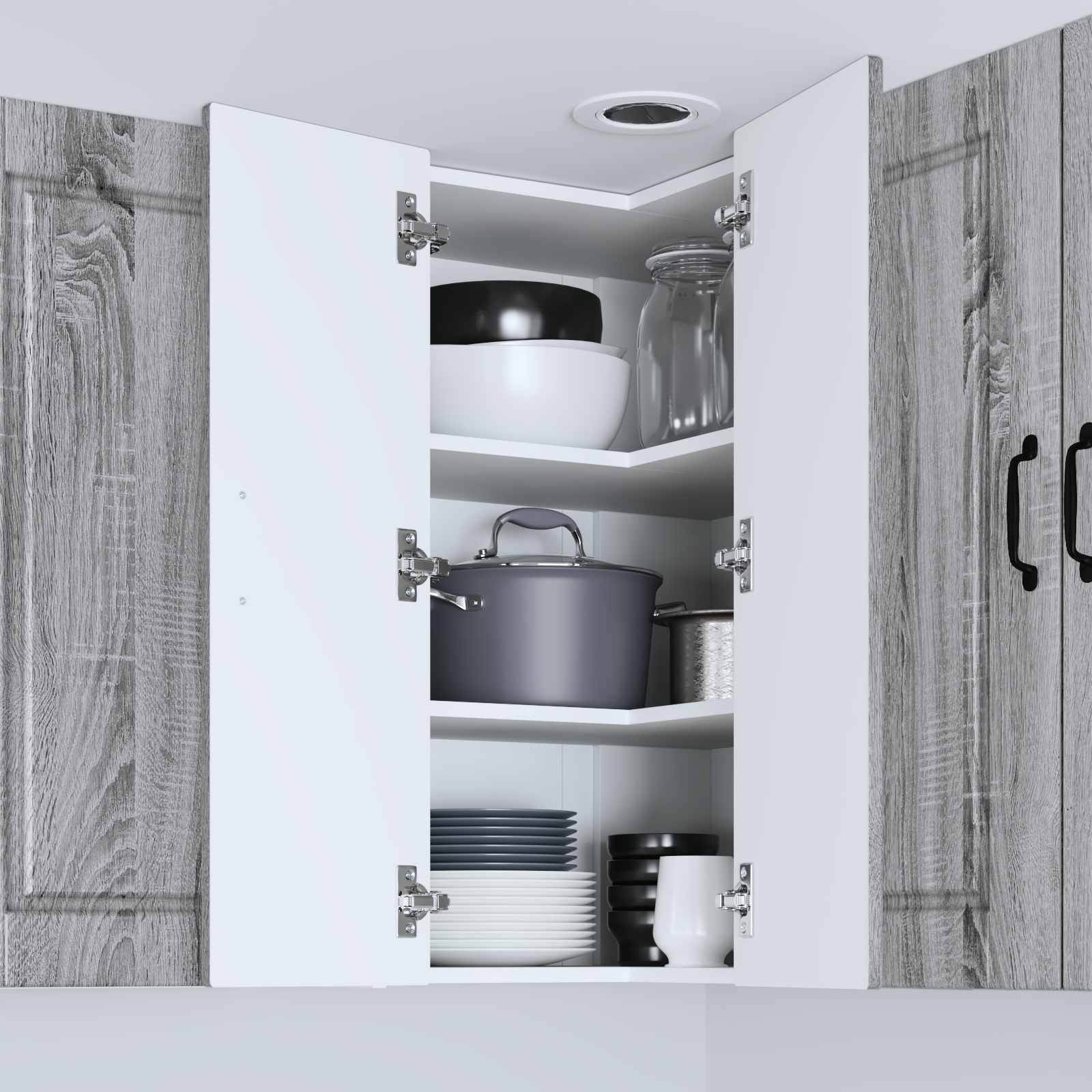 Køkkenskab med hylde Grå Sonoma 57 x 57 x 80 cm Konstrueret træ