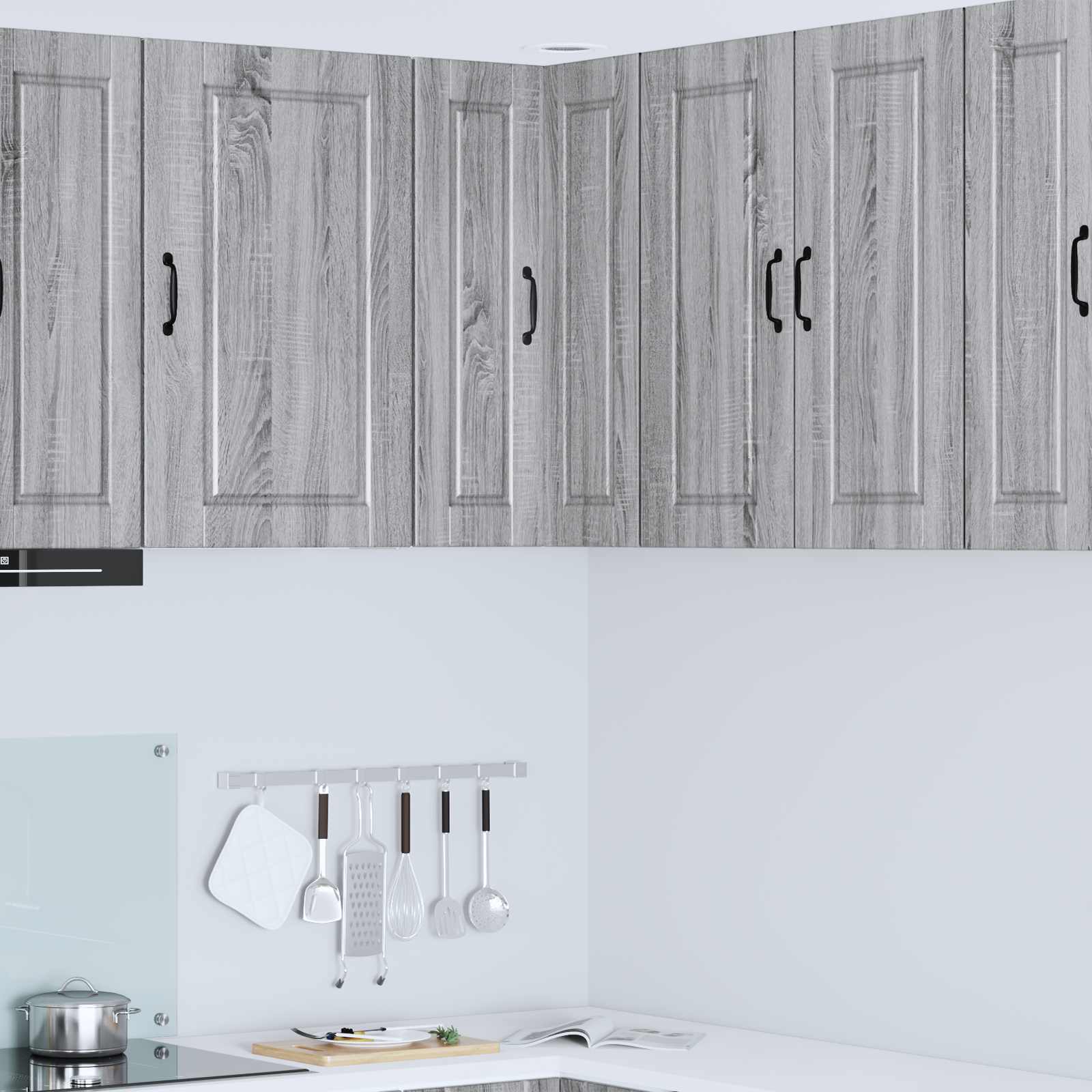 Køkkenskab med hylde Grå Sonoma 57 x 57 x 80 cm Konstrueret træ