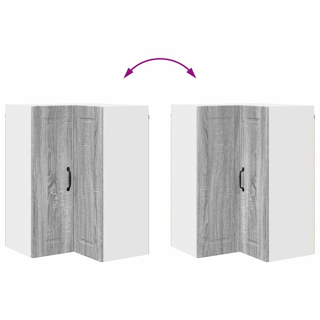 Vægskab til køkken Grå Sonoma 57 x 57 x 80 cm Konstrueret træ