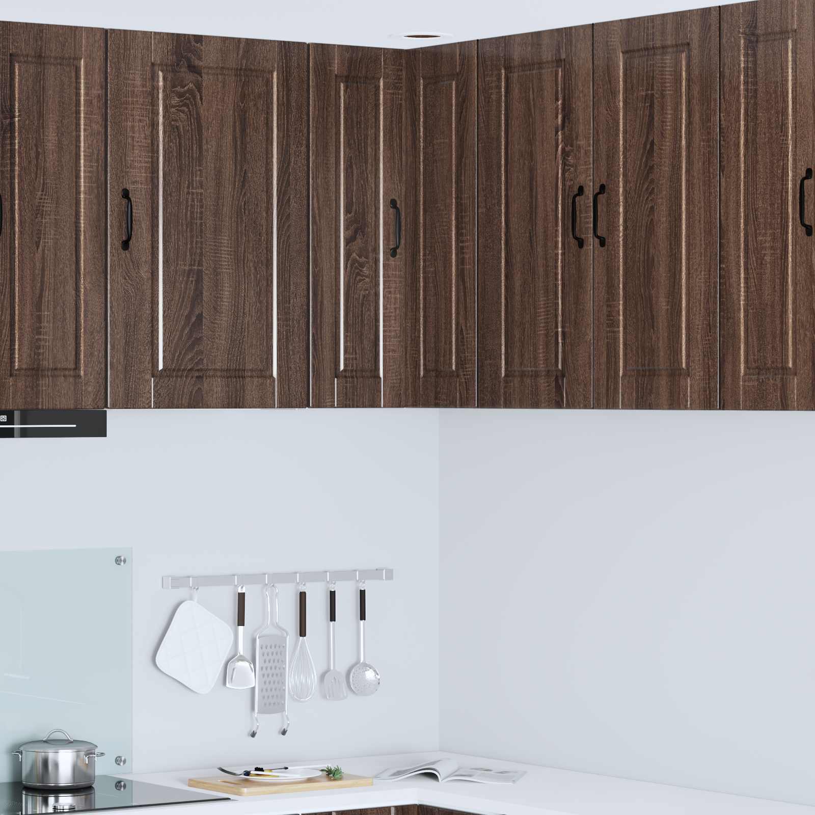 Køkkenskab med hylde Brun eg 57 x 57 x 80 cm Konstrueret træ