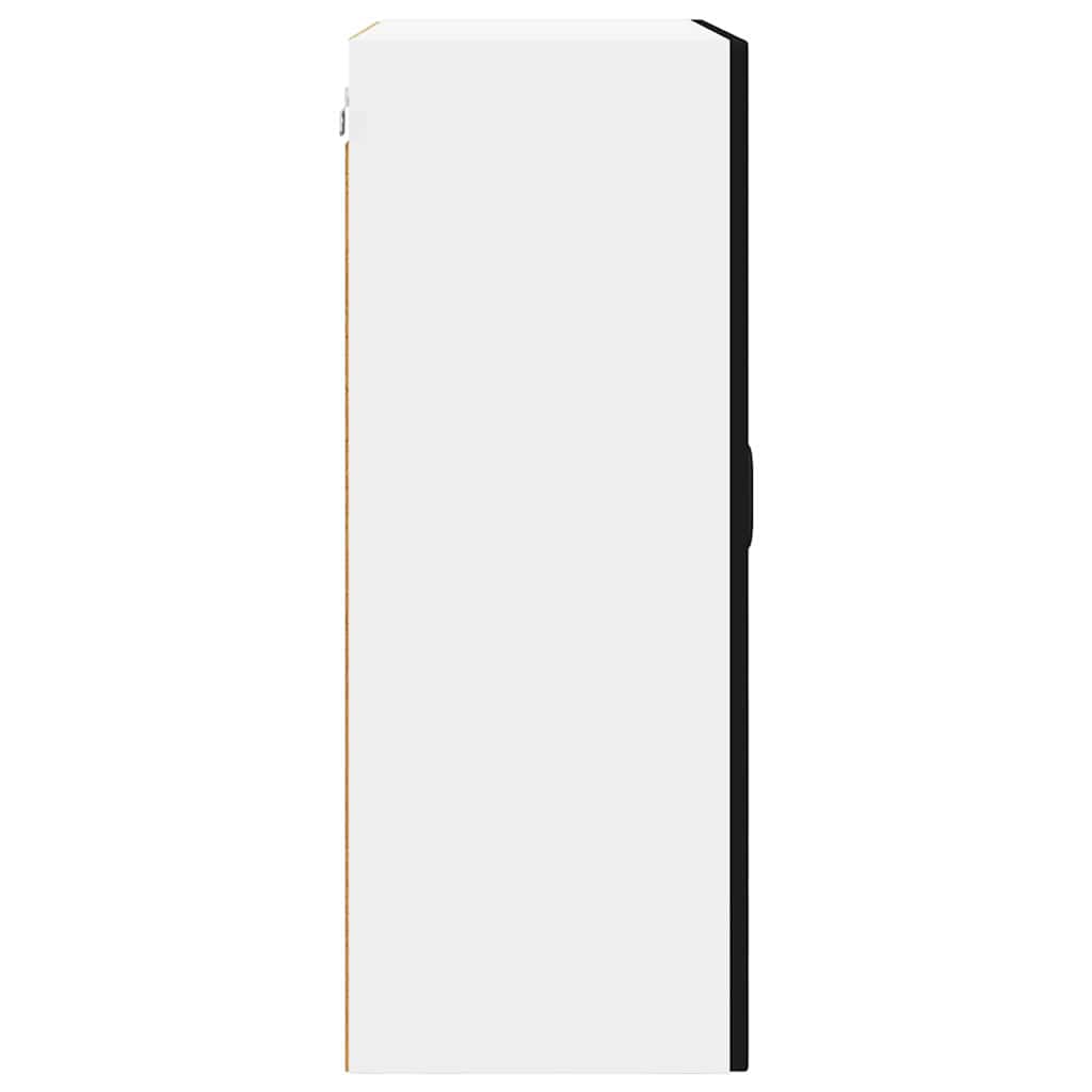 Vægskab til køkken med dør Sort 60 x 31 x 80 cm Konstrueret træ