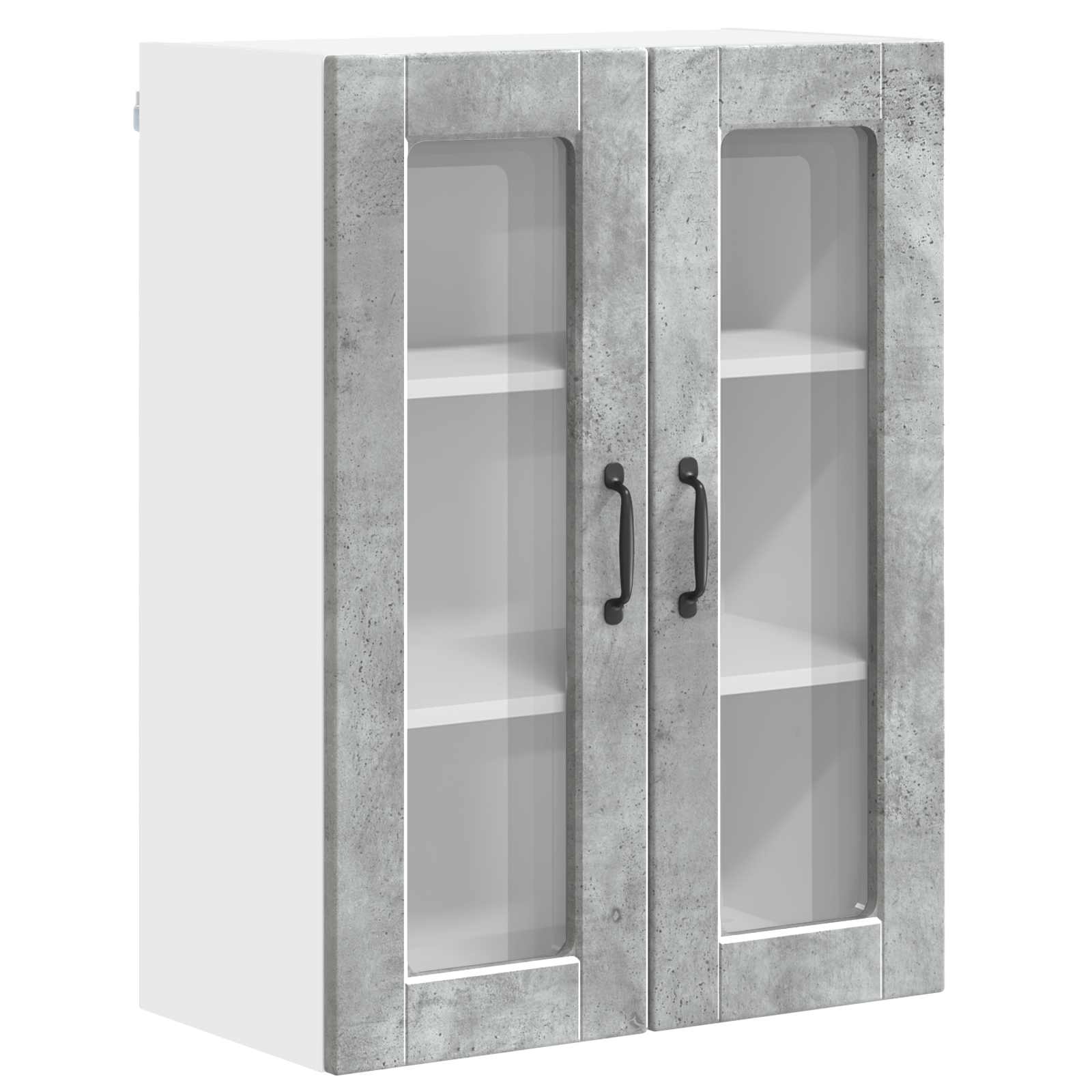 Køkkenskab med hylde Beton Grå 60 x 31 x 80 cm Konstrueret træ