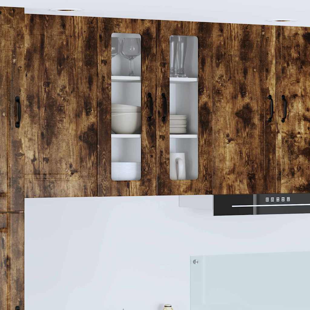 Vægskab til køkken Røget eg 60 x 31 x 80 cm Konstrueret træ