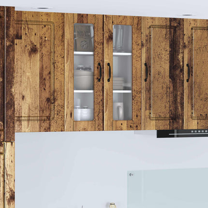 Væglågskab PORTO Gammelt træ 60 x 31 x 80 cm Konstrueret træ