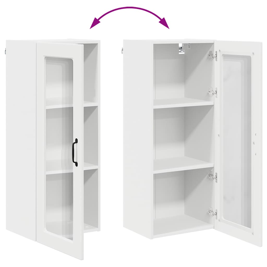 Vægskab til køkken Hvid 40 x 31 x 100 cm Konstrueret træ