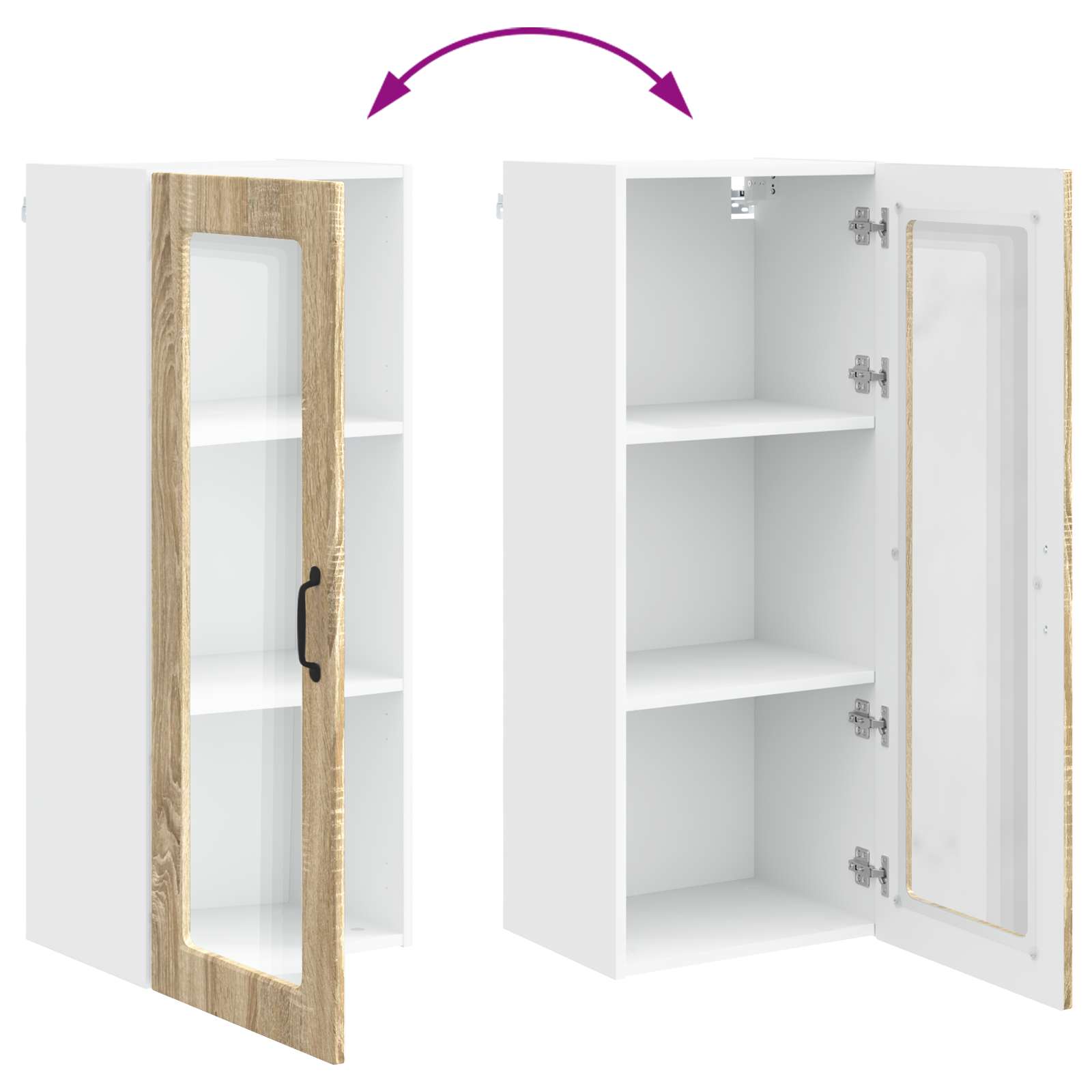 Køkkenskab med hylde Sonoma eg 40 x 31 x 100 cm Konstrueret træ