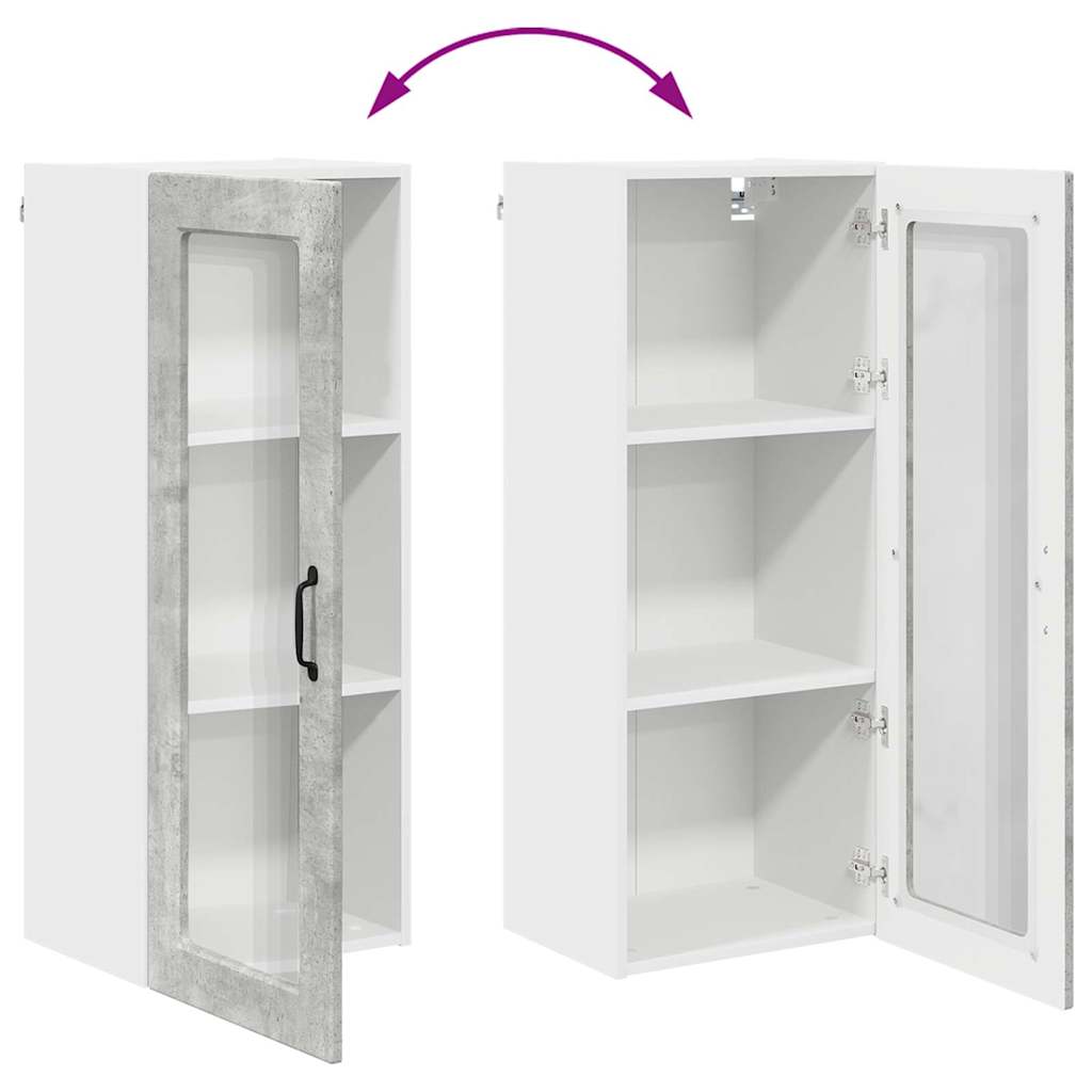 Vægskab til køkken Beton Grå 40 x 31 x 100 cm Konstrueret træ