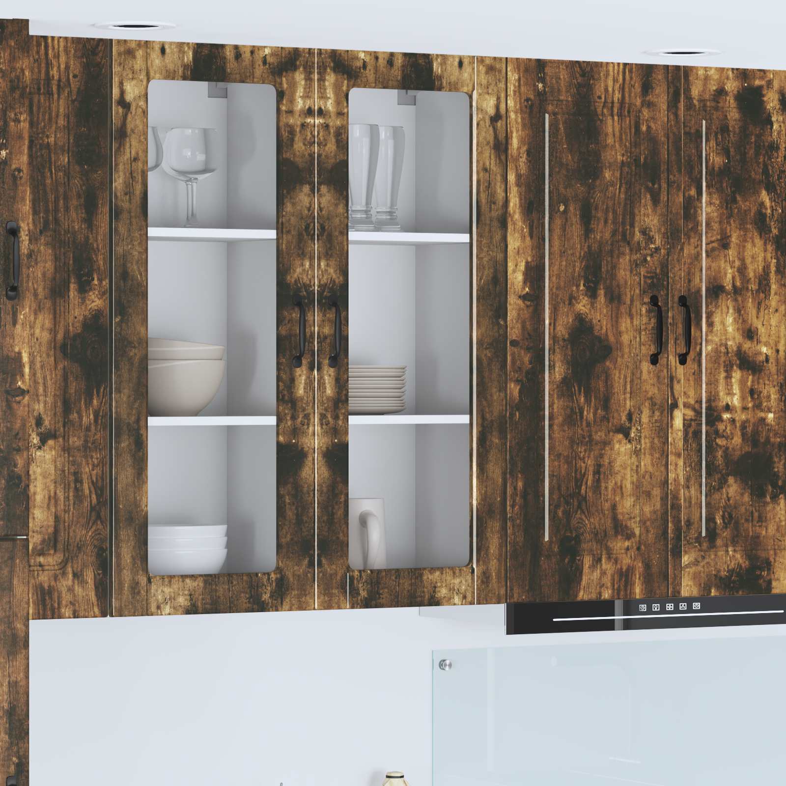 Køkkenskab med hylde Røget eg 40 x 31 x 100 cm Konstrueret træ