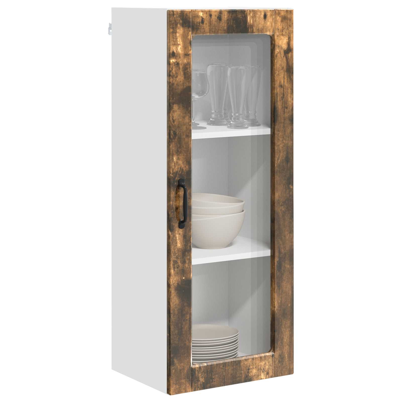 Køkkenskab med hylde Røget eg 40 x 31 x 100 cm Konstrueret træ