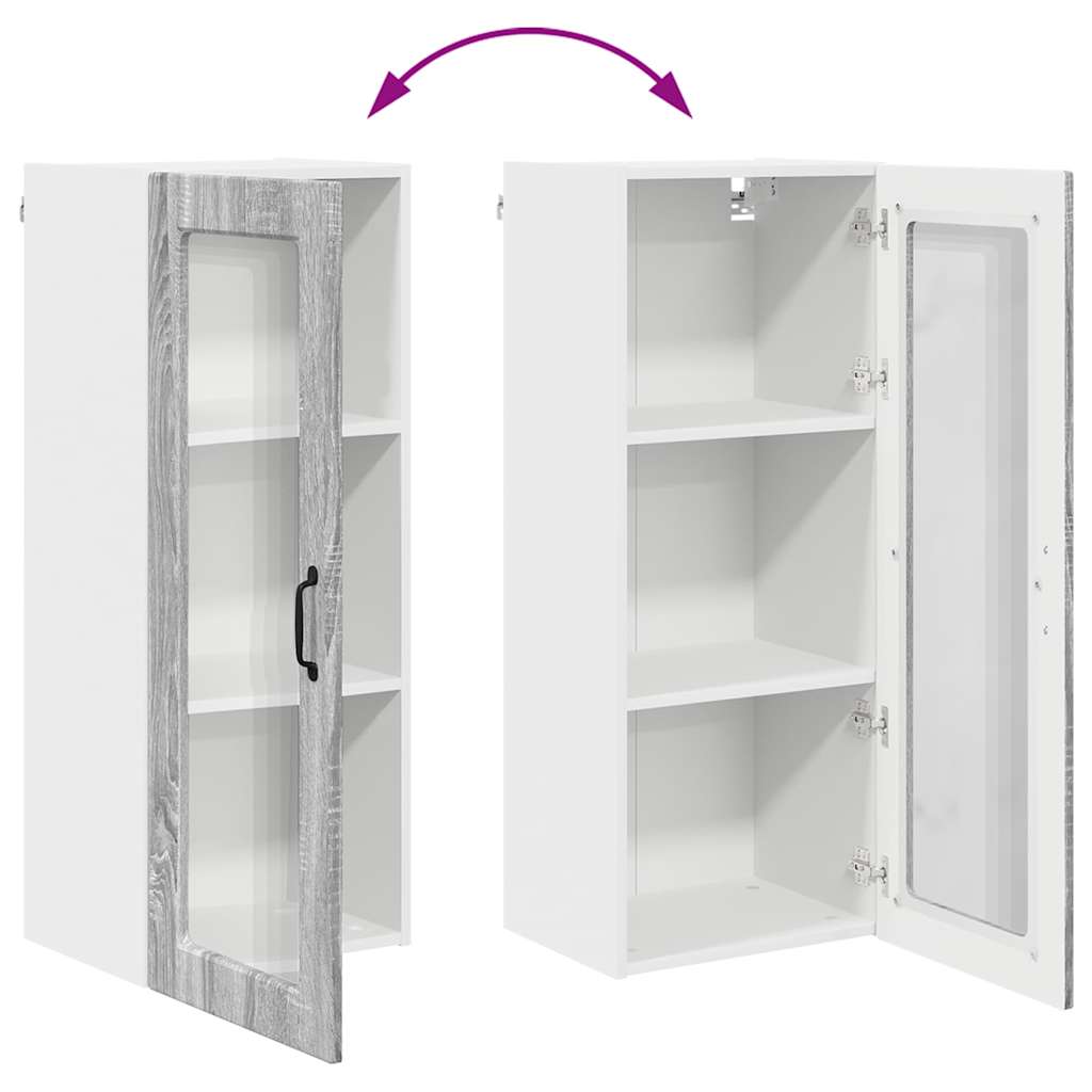 Vægskab til køkken Grå Sonoma 40 x 31 x 100 cm Konstrueret træ