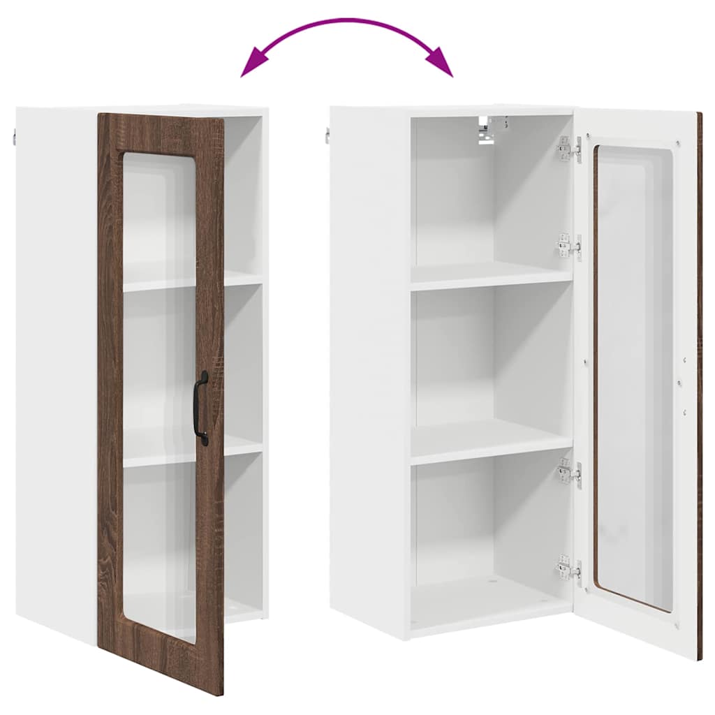 Vægskab til køkken Brun eg 40 x 31 x 100 cm Konstrueret træ